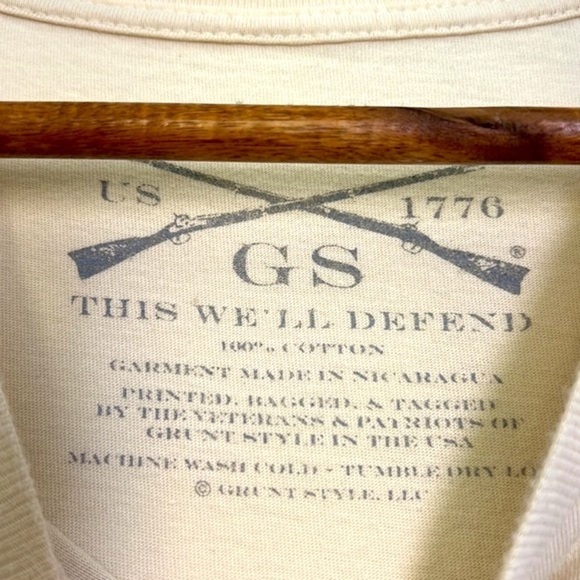 Grunt Style - F**k Your Feelings Drink Your Freedom Cream Short Sleeve T Size L - Picture 10 of 10